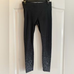 ATHLETA Black/silver leggings in size S